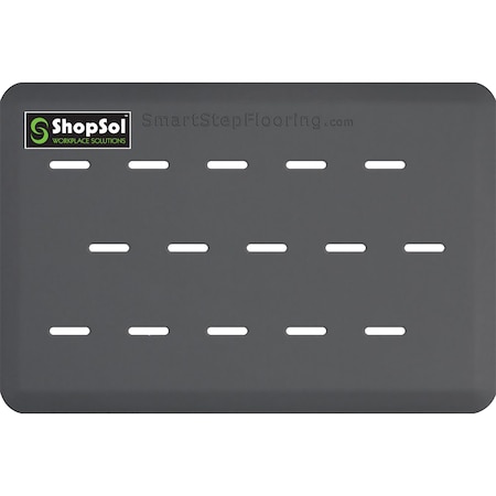 Shopsol Anti-Fatigue Supreme Pro Mat, 3"x2", Gray 1010672